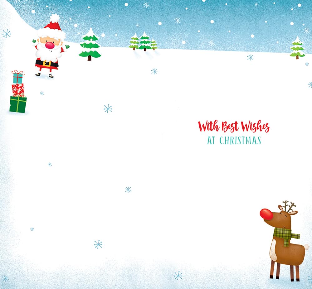 Cousin Christmas Card Santa Claus Is Coming To Town! 9" x 5"