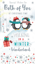 Both Of You Christmas Card Walking In A Winter Wonderland 9" x 5"