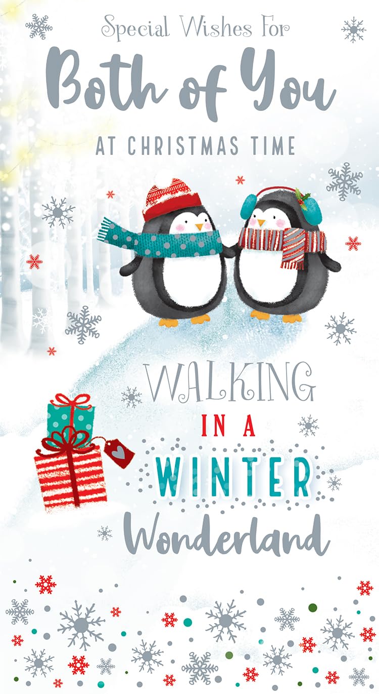 Both Of You Christmas Card Walking In A Winter Wonderland 9" x 5"