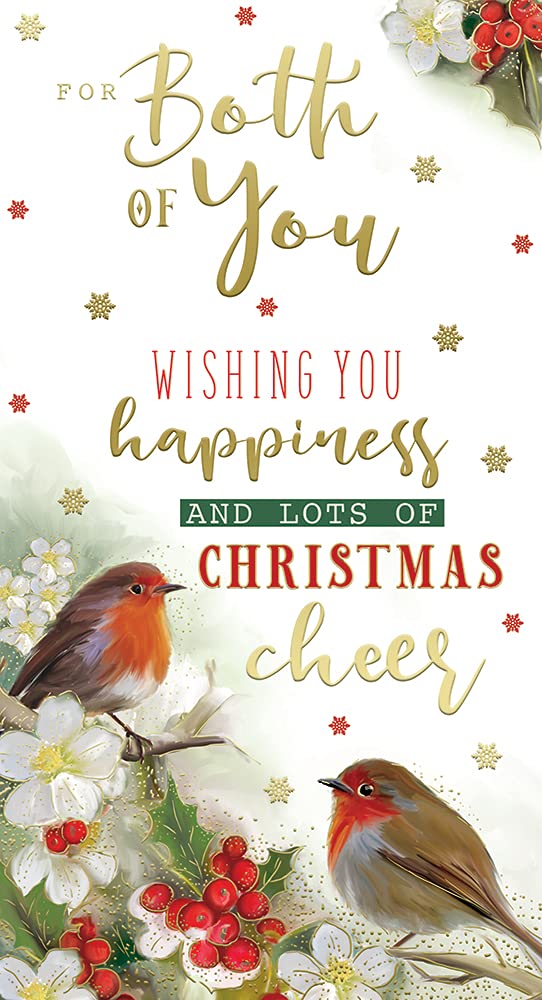 Both Of You Christmas Card Happiness & Cheer Robins Bright Design