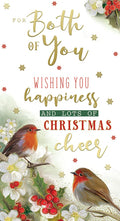 Both Of You Christmas Card Happiness & Cheer Robins Bright Design