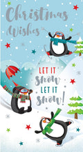 Open Christmas Card Let It Snow Let It Snow 9" x 5"