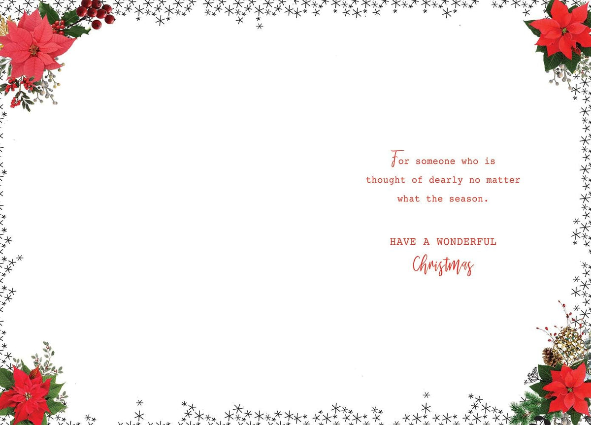 Special Nanna Christmas Card Poinsettia Flower Design Lovely Verse