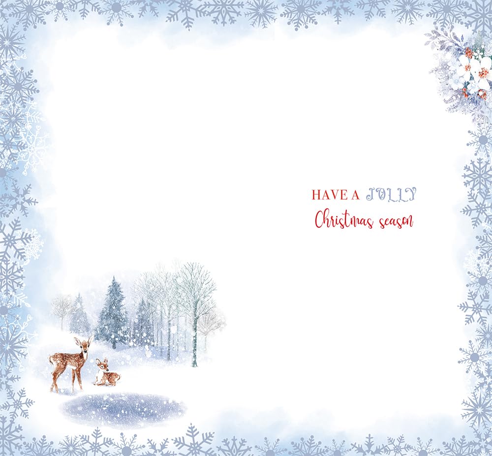 Mum Christmas Card It's The Most Wonderful Time of The Year Deer 9" x 5"