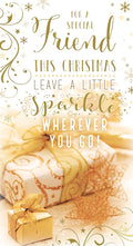Friend Christmas Card Leave A Sparkle Wherever You Go Bright Design