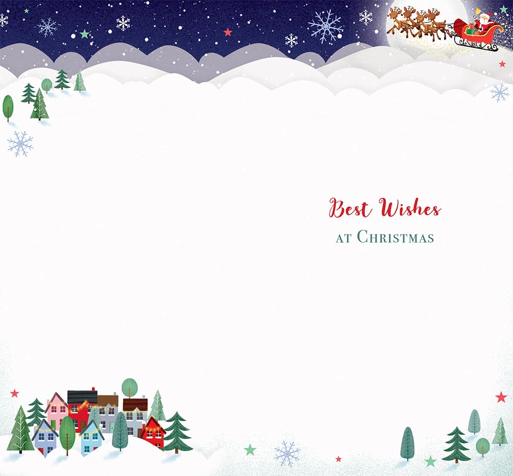 Son Christmas Card Dashing Through The Snow 9" x 5"