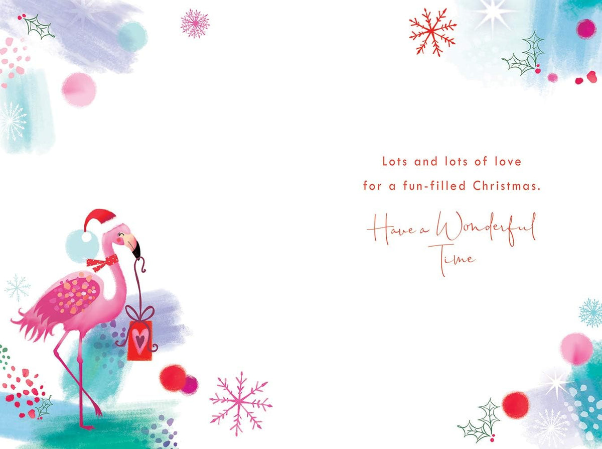 Wonderful Mummy Christmas Card Flamingo Design Lovely Verse