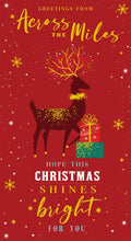 Across The Miles Christmas Card Hope This Shines Bright For You 9" x 5"