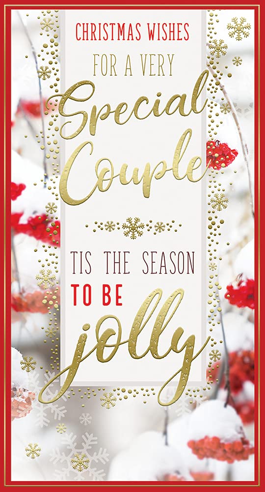 Special Couple Christmas Card Tis The Season To Be Jolly Bright Design