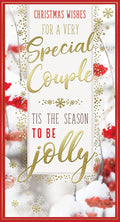 Special Couple Christmas Card Tis The Season To Be Jolly Bright Design
