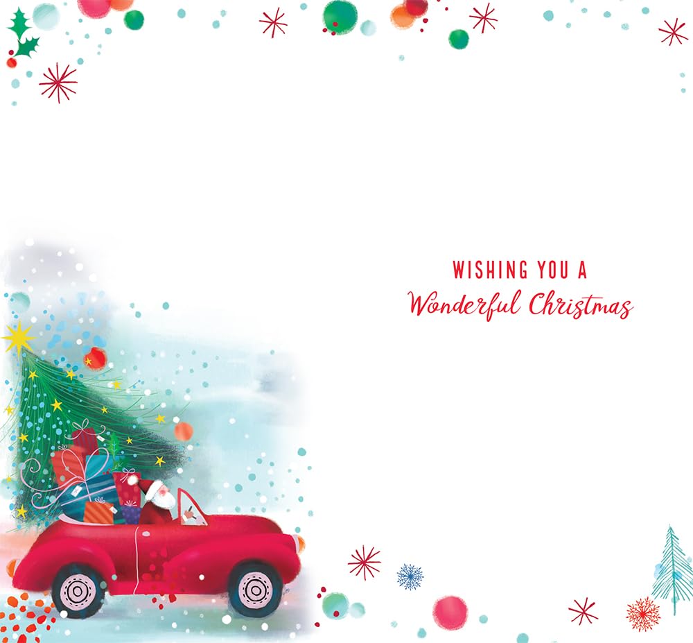 Husband Christmas Card Wishing You Joy & Happiness This Christmas 9" x 5"