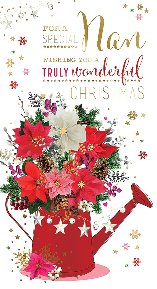 Nan Christmas Card Have A Truly Wonderful Christmas Bright Design