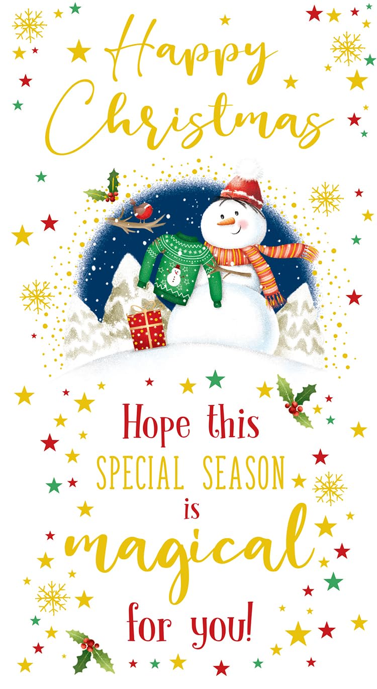 Open Christmas Card Hope This Special Season Is Magical For You 9" x 5"