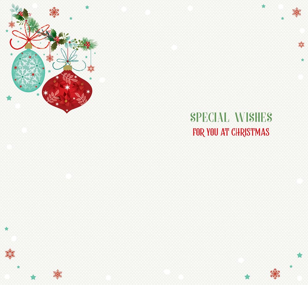 Special Couple Christmas Card May Your Days Be Merry And Bright 9" x 5"