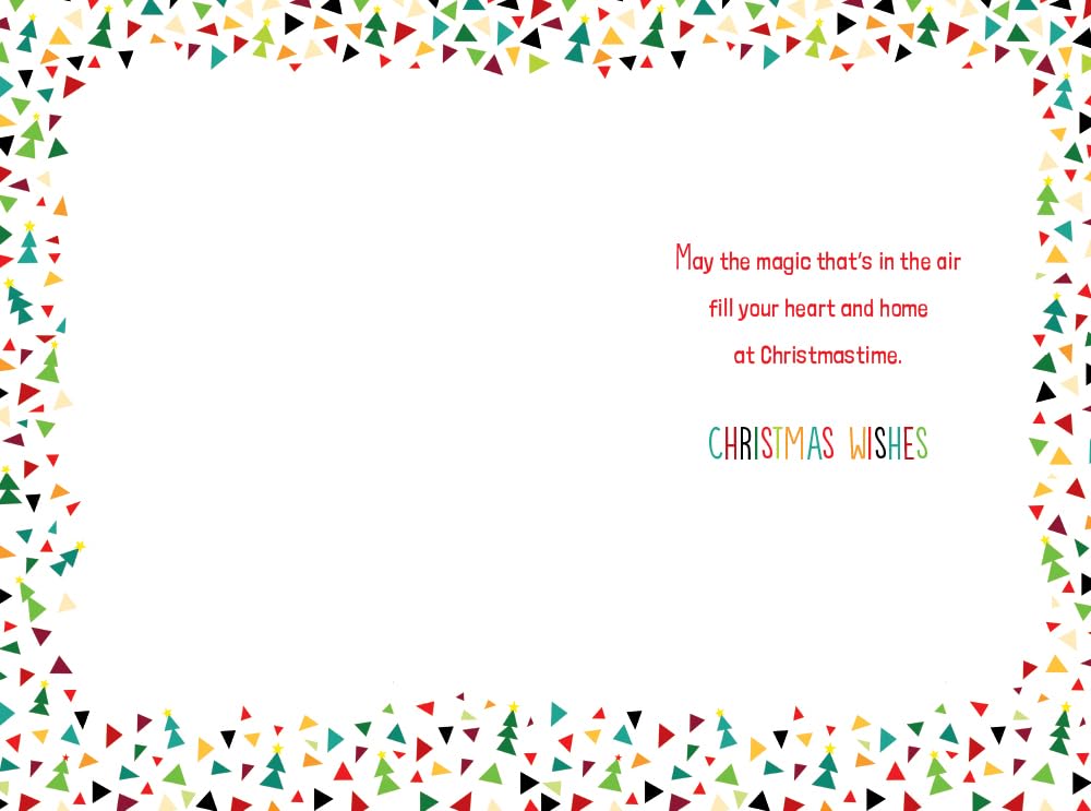 Friend Christmas Card Modern Wine Spirit Holly 9" x 6" Lovely Verse