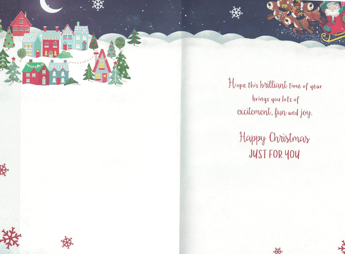 Great Granddaughter Christmas Card, Traditional Xmas Design, 9 X 6 Inches ,Xa018