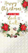 Open Christmas Card Happy Christmas It's Time To Deck The Halls Bright Design