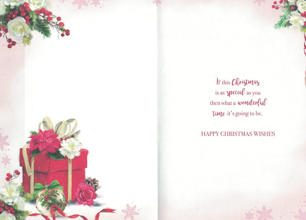Mum Christmas Card, Traditional Xmas Design, 9 X 6 Inches, Xa002