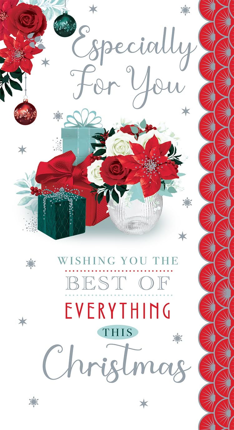 Open Christmas Card Wishing You The Best Of Everything This Christmas 9" x 5"