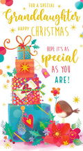 Granddaughter Christmas Card Hope It Is As Special As You Are 9" x 5"