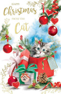 From The Cat Christmas Card Gifts Tree & Bauble Design Lovely Verse