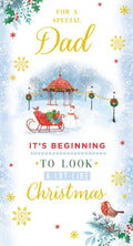 Dad Christmas Card It's Beginning To Look A Lot Like Christmas 9" x 5"