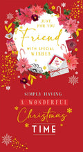 Friend Christmas Card Simply Having A Wonderful Christmas Time 9" x 5"