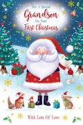 1st Christmas Card Special Grandson 1st Christmas Large Santa 15x23cm