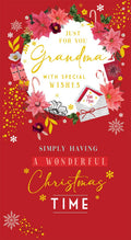 Grandma Christmas Card Simply Having A Wonderful Christmas Time 9" x 5"