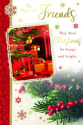 Special Friends Christmas Card Tree Gifts & Baubles Design Lovely Verse