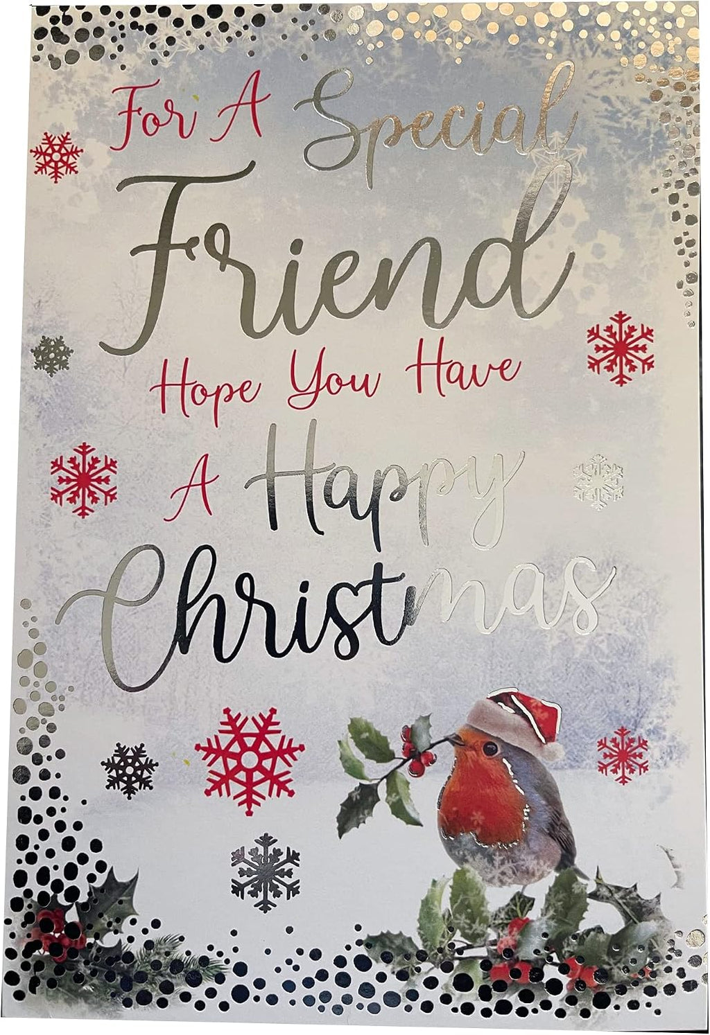 For A Special Friend Robins & Twig Design Christmas Card Lovely Verse