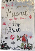 For A Special Friend Robins & Twig Design Christmas Card Lovely Verse