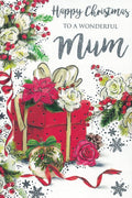 Mum Christmas Card, Traditional Xmas Design, 9 X 6 Inches, Xa002