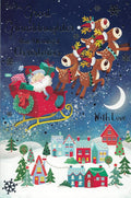 Great Granddaughter Christmas Card, Traditional Xmas Design, 9 X 6 Inches ,Xa018