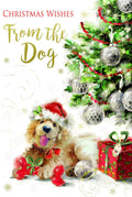 From The Dog Christmas Card Tree Presents Bone & Baubles Design Lovely Verse