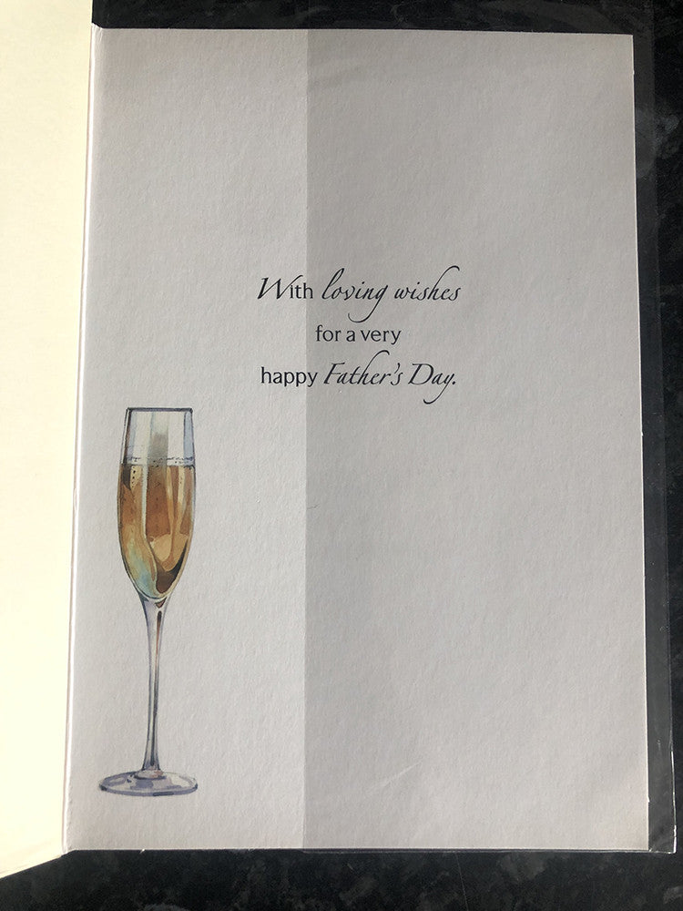 Happy Fathers Day Card Dad Champagne Ice Bucket Flute