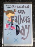 Happy Fathers Day Card Grandad Girl Holding Letter