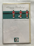 Open Male Happy Birthday Card Table Football Players Have a Great Time