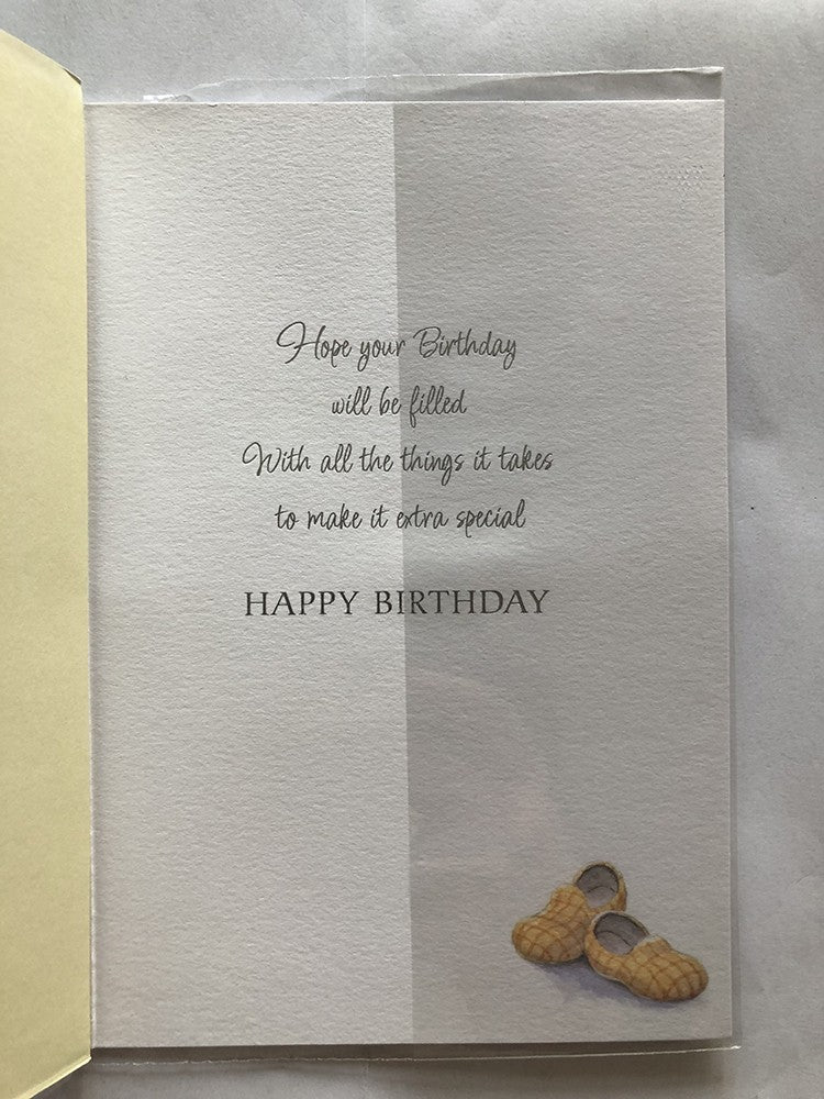 Open Male Happy Birthday Card Cute Dog Star Mug Relaxing Paper Slippers