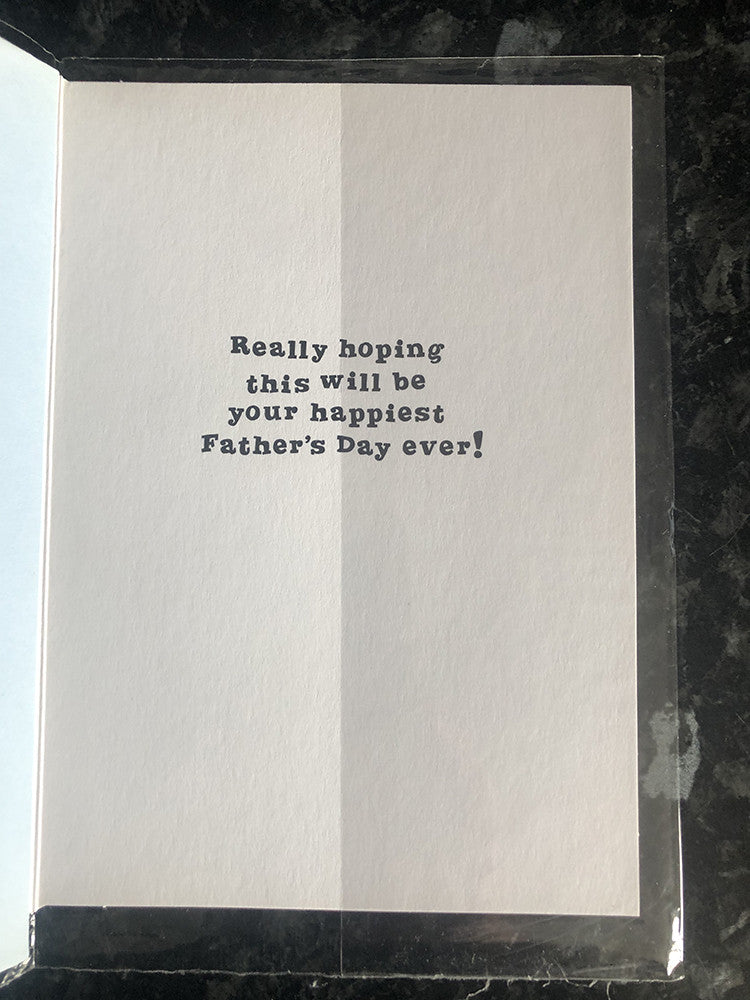 Happy Fathers Day Card Grandad Girl Holding Letter