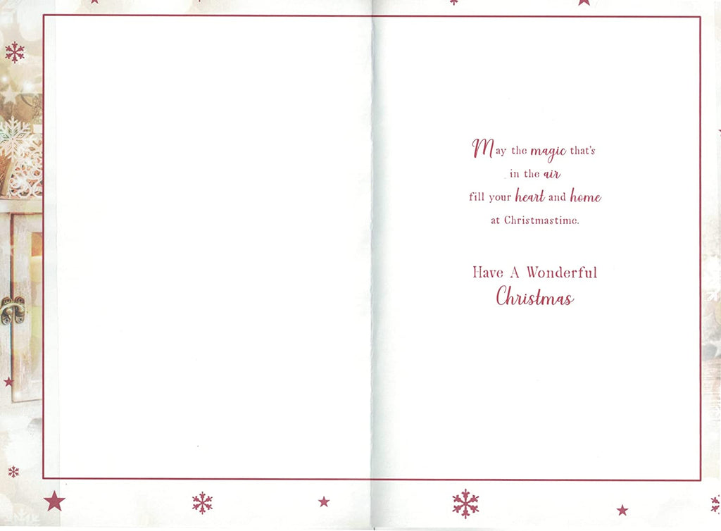 Friend Christmas Card Traditional Lantern Sentimental Words 15x23cm Lovely Verse